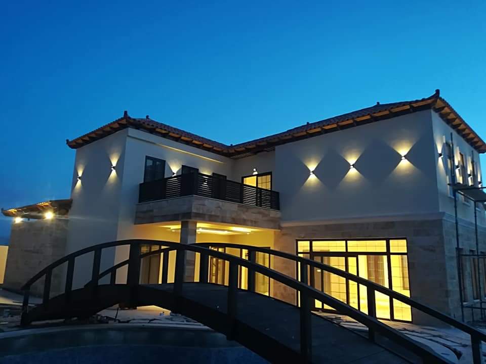 Modern structural building under construction